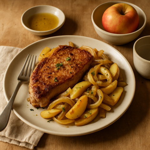 Pork Chops with Apple and Onion