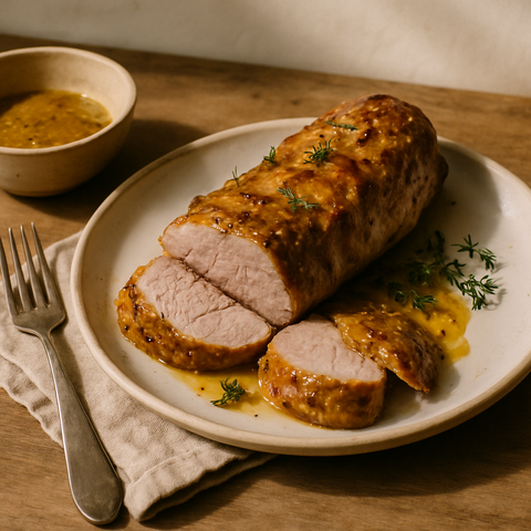 Pork Tenderloin with Mustard Glaze