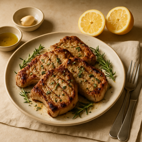 Grilled Lemon Herb Pork Chops