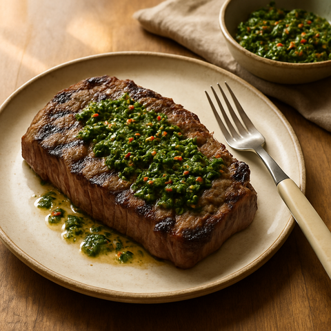 Grilled Steak with Chimichurri