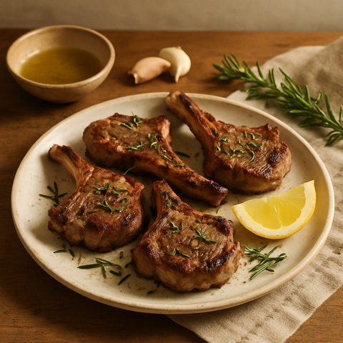Grilled Lamb Chops with Rosemary