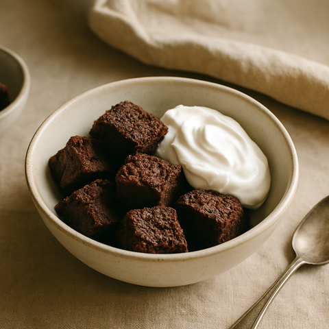 Vegane Brownie-Bowl
