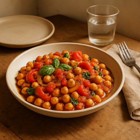 Mediterranean Chickpea and Tomato Bake