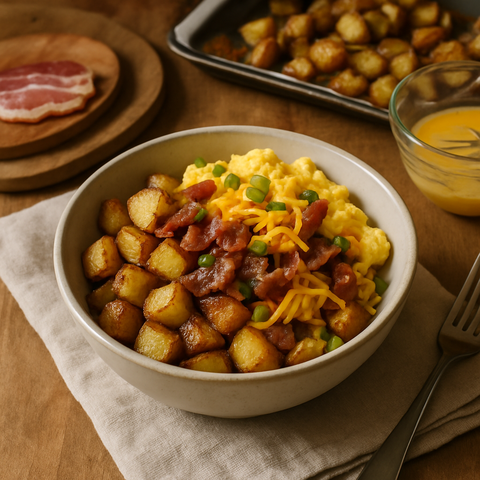 Bacon ve Yumurtalı Kahvaltı Kasesi