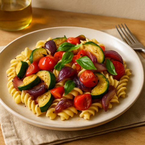 Nudelsalat mit Ofengemüse