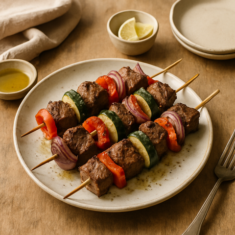 Steak and Veggie Skewers