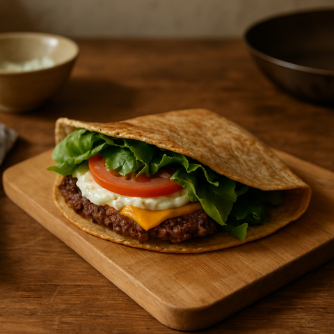 Taco-burger au lavash croustillant