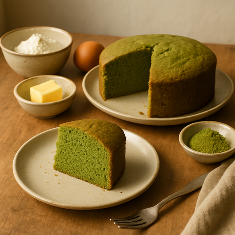 Matcha Yeşil Çaylı Kek