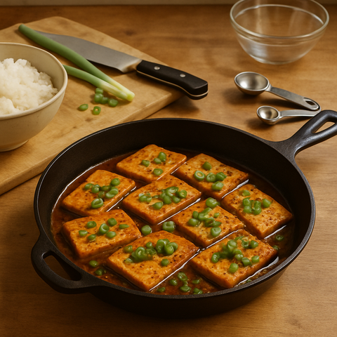 Kore Usulü Ağır Ateşte Pişirilmiş Tofu