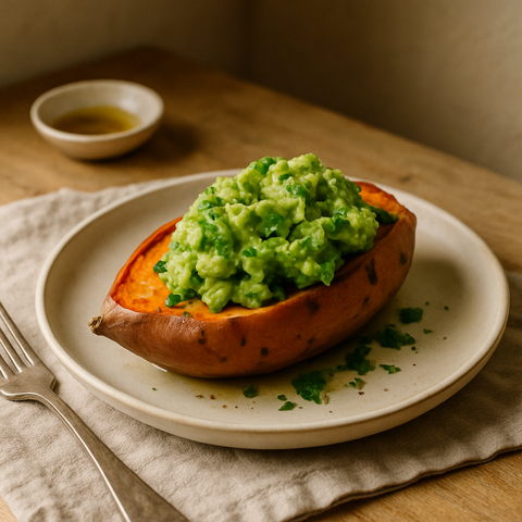 Baked Sweet Potato with Avocado
