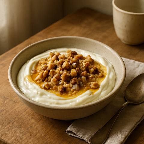 Greek Yogurt With Honey And Nuts