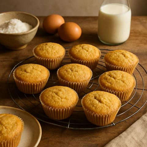 Cupcakes de coco con harina de almendras