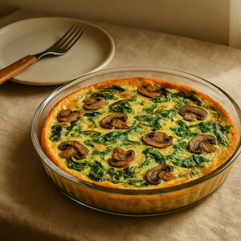 Mushroom and Spinach Quiche