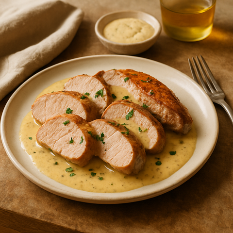 Pork Tenderloin with Mustard Sauce