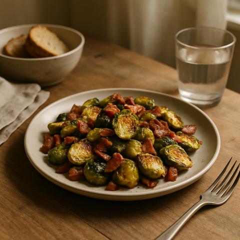 Roasted Brussels Sprouts with Bacon