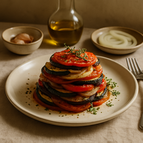 Izgara Sebzeli Ratatouille Kulesi