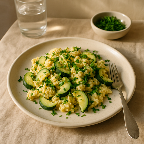 Herbed Zucchini Scramble