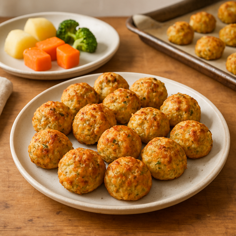 Bolitas de verduras crujientes al horno