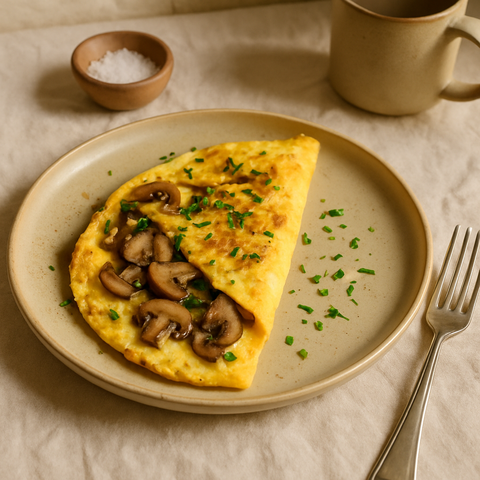 Mushroom and Cheese Omelette