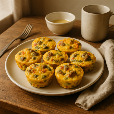 Yumurtalı ve Sosisli Muffinler