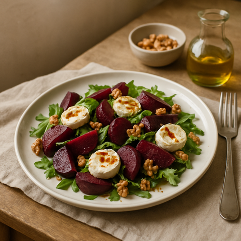 Kırmızı Pancar ve Keçi Peynirli Salata