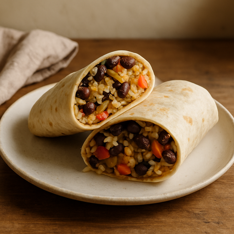 Sebzeli ve Fasulyeli Burrito