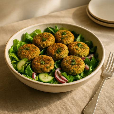Baked Falafel Salad Bowl