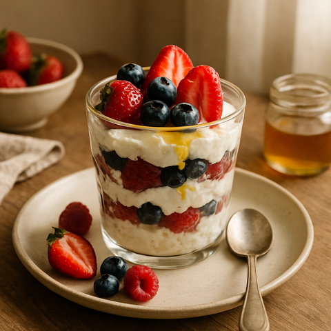 Ricotta-Beeren-Parfait
