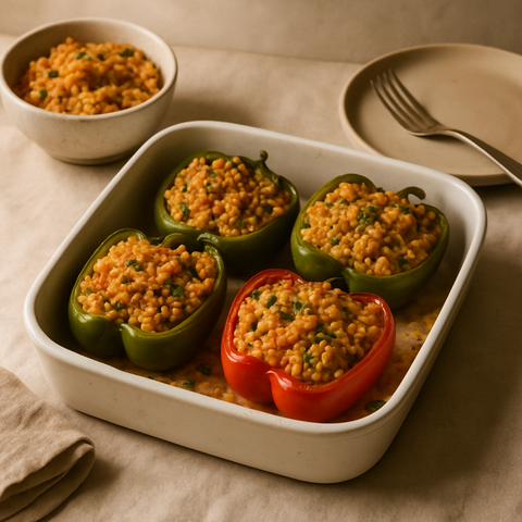 Greek Stuffed Peppers With Rice