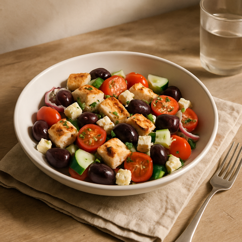 Mediterraner Hähnchensalat