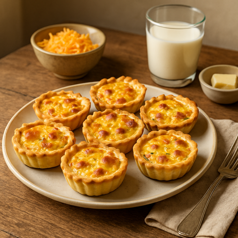 Mini-Quiches mit Schinken und Käse