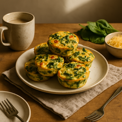 Eiermuffins mit Spinat