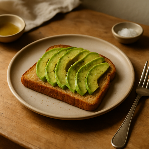 Toast mit Avocadoscheiben