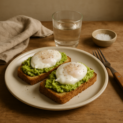 Toast mit Ei und Avocado