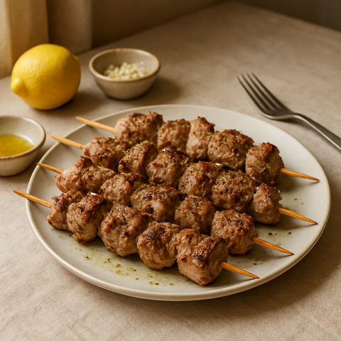 Schweine-Souvlaki mit Kräutern