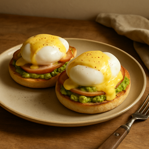 Huevos Benedict con aguacate