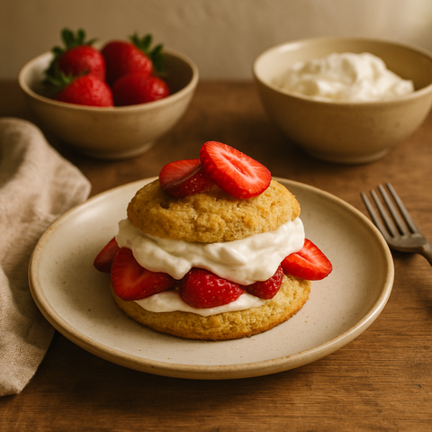 Kremalı Çilekli Shortcake