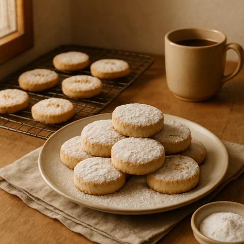 Spanische Mandel-Polvorones (Mantecados)
