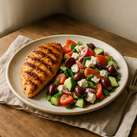 Grilled Chicken with Greek Salad