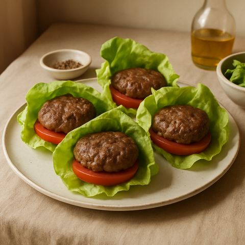Marul Yapraklarına Sarılı Dana Burgerler
