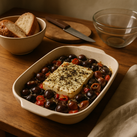 Baked Feta and Olives