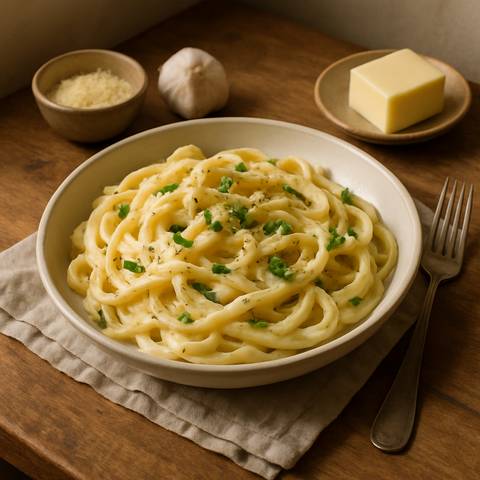 Vejetaryen Fettuccine Alfredo