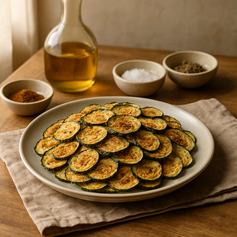 Chips de calabacín al horno