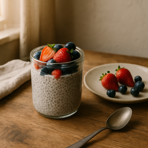 Orman Meyveli Chia Tohumlu Puding