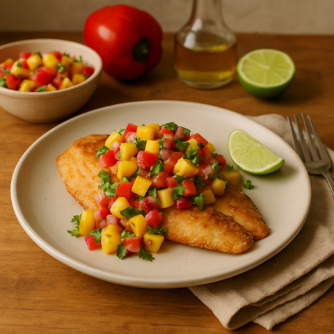 Pan-Fried Tilapia with Mango Salsa