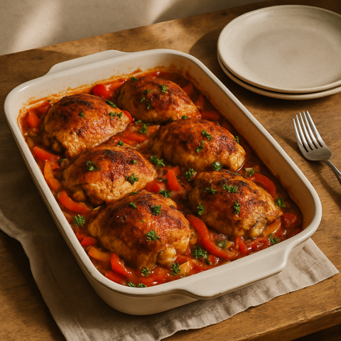 Balkan Baked Chicken With Peppers