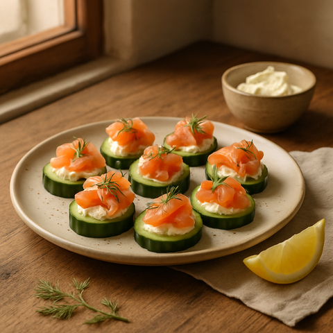 Smoked Salmon Cucumber Bites
