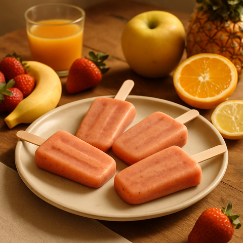 Frucht-Smoothie-Eis am Stiel
