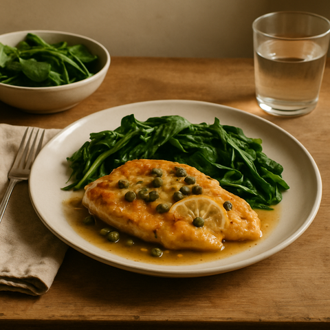 Ispanaklı Tavuk Piccata