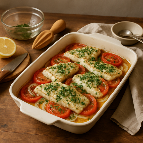 Ofenfisch mit Tomaten